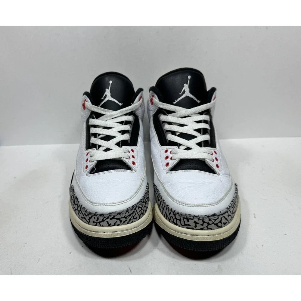 Nike Air Jordan 3 Retro Infrared 136064-123 Size 12 White Black Red Cement Bred‎